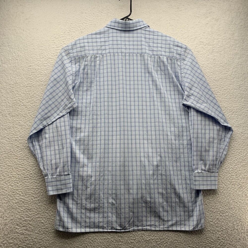 Ermenegildo Zegna Dress Shirt Mens XL X-Large Light Blue‎ Check Preppy Designer - Picture 5 of 11